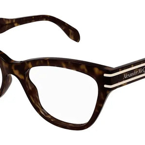 Alexander McQueen 0400O Tortoise 002 Size 53  Frame, – Dayal Opticals