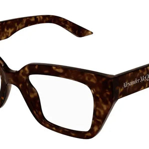 Alexander McQueen 0453O Dark Tortoise 002 Size 49  Frame, – Dayal Opticals