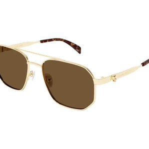 Alexander Mcqueen 0458S Gold Brown 002 Size 58 Sunglasses - Dayal Opticals