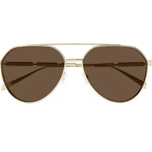 Alexander Mcqueen 0478S Gold Brown 002 Size 59 Sunglasses - Dayal Opticals