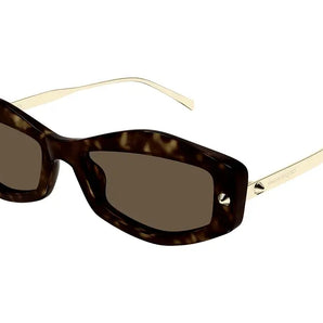 ALEXANDER MCQUEEN 0482S HAVANA 002 sunglasses size 55, - Dayal Opticals   