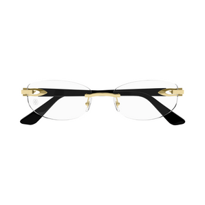 Cartier 0318O gold & black 001 frame, size 52  - Dayal Opticals India 