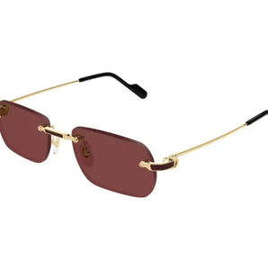 Cartier 0498S gold & red 002 sunglasses,  size 55  - Dayal Opticals India        