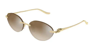 Cartier 0504S gold & brown 003 sunglasses,  size 58  - Dayal Opticals India            