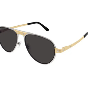 Cartier 0533S silver gold grey 001 sunglasses,  size 58  - Dayal Opticals India