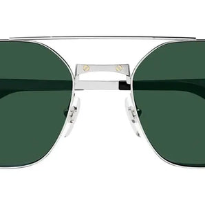 Cartier 0571S Silver Green 003 Sunglasses, Size 52 – Dayal Opticals