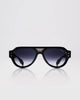 BLACK SHINY GUNMETAL DARK BLUE GRADIENT / 55