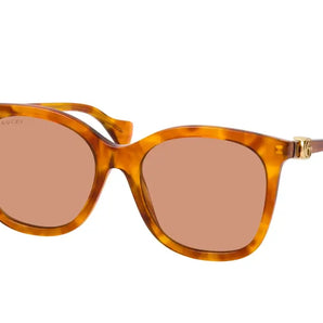 Gucci 1071S Havana & Brown 003 Sunglasses, Size 55 - Dayal Opticals 