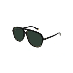Gucci 1077S  Black & Gold 002 Sunglasses, Size 57 - Dayal Opticals 