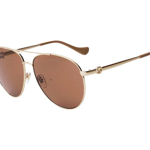 Gucci 1088S Gold & Brown 004 Sunglasses, Size 61 - Dayal Opticals 