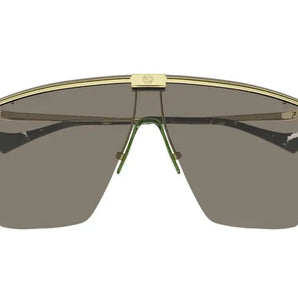 Gucci 1096S Gold & Brown 002 Sunglasses, Size 99 - Dayal Opticals 