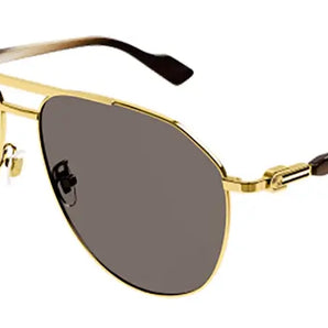 Gucci 1220S Shiny Gold & Grey 002 Sunglasses, Size 59 – Dayal Opticals