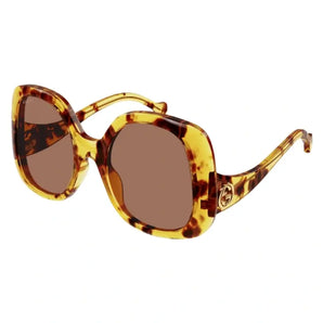 Gucci 1235S Havana Brown 002 Sunglasses, Size 55 – Dayal Opticals