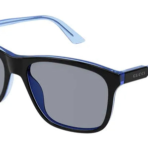 Gucci 1819S Black & Transparent Blue 003 Size 57, Sunglasses - Dayal Opticals
