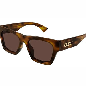 Gucci 1835S Havana & Brown 002 Sunglasses, Size 52 -Dayal Opticals 