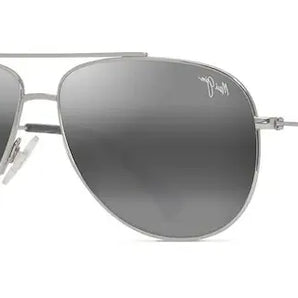 Maui Jim Hauoli XS
 Shiny Silver & Black 589-17
 Sunglasses, Size 56 Dayal Opticals