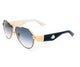 MELLOW GOLD PLATED & BLACK LACQUER & LIGHT BLUE GRADIENT  MG-B-WDX-Z60 / 62