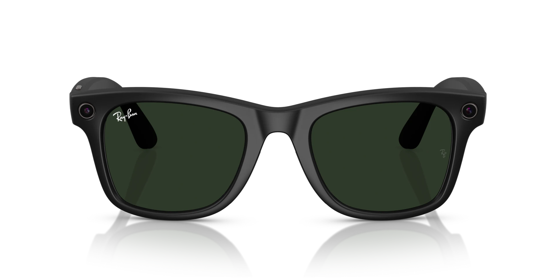 RAY BAN META 4008 WAYFARER LARGE MATTE BLACK TRANSITION GRAPHITE GREEN