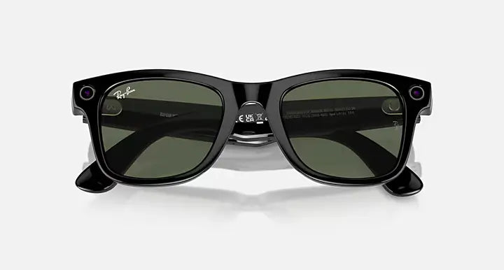 RAY BAN META 4006 WAYFARER BLACK G15 GREEN