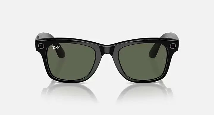 RAY BAN META 4006 WAYFARER BLACK G15 GREEN