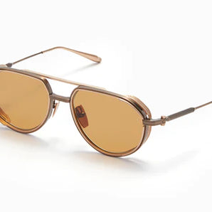 Akoni Sky Racer Antiqued White Gold & Brushed With Gold Aks511-B Size 54, Sunglasses - Dayal opticals  