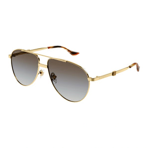 Gucci 1440S Gold & Brown 004 Size 59, Sunglasses - Dayal Opticals